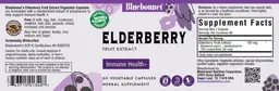 Label for Elderberry Fruit Extract