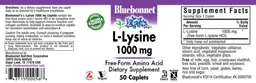Label for L-Lysine 1000 mg