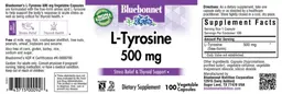 Label for L-Tyrosine 500 mg