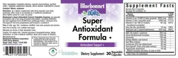Label for Super Antioxidant Formula