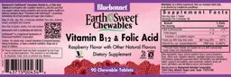 Label for Vitamin B12 & Folic Acid Raspberry Flavor