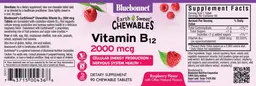 Label for Vitamin B12 2000 mcg Raspberry Flavor
