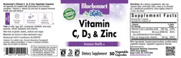 Label for Vitamin C, D3 & Zinc