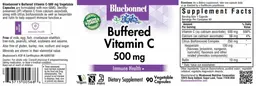 Label for Buffered Vitamin C 500 mg