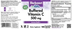 Label for Buffered Vitamin C 500 mg