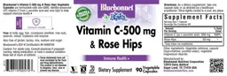 Label for Vitamin C-500 mg & Rose Hips