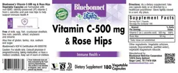 Label for Vitamin C-500 mg & Rose Hips