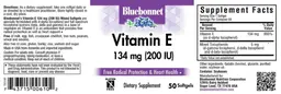 Label for Vitamin E 134 mg (200 IU)