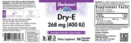 Label for Dry-E 268 mg (400 IU)