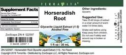 Label for Horseradish Root