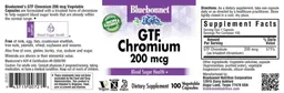 Label for GTF Chromium 200 mcg