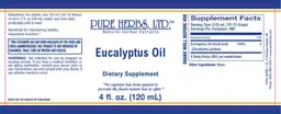 Label for Eucalyptus Oil