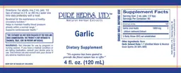 Label for Garlic