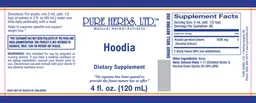Label for Hoodia