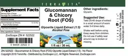 Label for Glucomannan & Chicory Root (FOS)