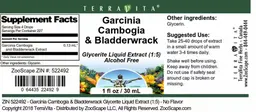 Label for Garcinia Cambogia & Bladderwrack