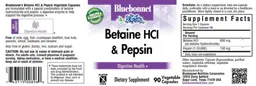 Label for Betaine HCl & Pepsin