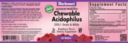 Label for Advanced Probiotics Chewable Acidophilus Raspberry Flavor