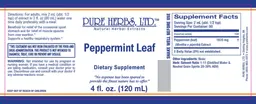 Label for Peppermint Leaf