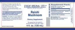 Label for Reishi Mushroom
