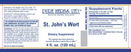 Label for St. John's Wort