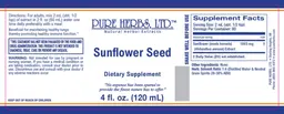 Label for Sunflower Seed