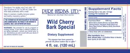 Label for Wild Cherry Bark Special