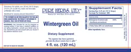 Label for Wintergreen Oil