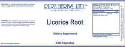 Label for Licorice Root