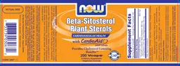 Label for Beta-Sitosterol Plant Sterols