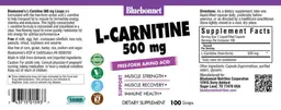 Label for L-Carnitine 500 mg