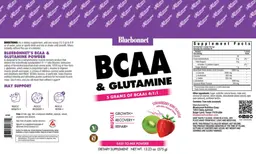 Label for BCAA & Glutamine Strawberry Kiwi Flavor