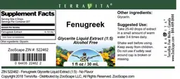 Label for Fenugreek