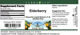 Label for Elderberry