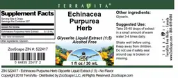Label for Echinacea Purpurea Herb