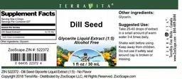 Label for Dill Seed