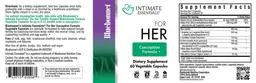 Label for For Her Conception Formula Vegetable Capsules