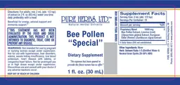Label for Bee Pollen "Special"