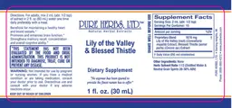 Label for Lily of the Valley & Blessed Thistle