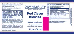Label for Red Clover Blended