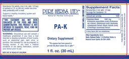 Label for PA-K