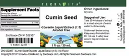 Label for Cumin Seed