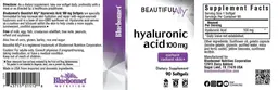 Label for Hyaluronic Acid 100 mg