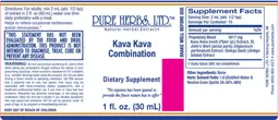 Label for Kava Kava Combination