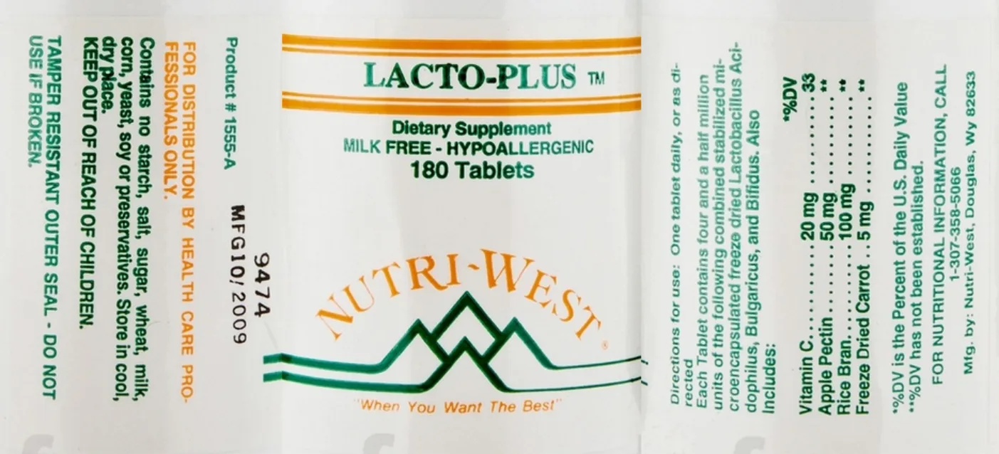 Label for Lacto-Plus 180 Tablets