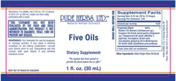 Label for Five Oils