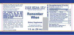 Label for Remember When
