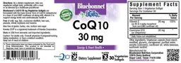 Label for CoQ10 30 mg