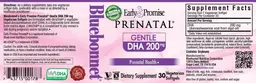 Label for Gentle DHA 200 mg