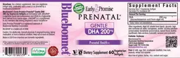 Label for Gentle DHA 200 mg